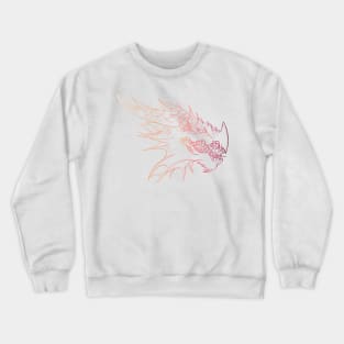 Outlined Dragon Head Gradient Crewneck Sweatshirt